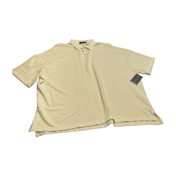 No Boundaries Polo Shirt Men's XL (46-48) Light Birch Oversized Fit Short Sleeve - Picture 1 of 9